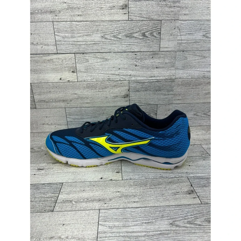 Mizuno Wave Hitogami 3 Womens Running Shoes Blue Neon Yellow J1GB168044 Size 9.5